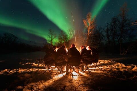 Excursion en petit groupe d'aurores boréales au départ de Tromso avec photos