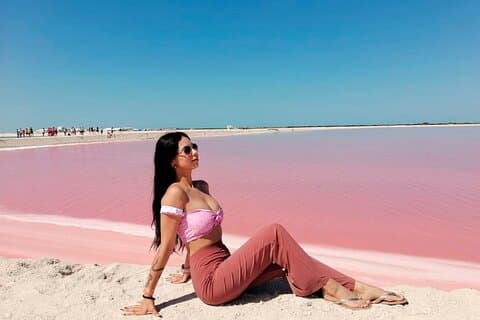 Excursão Natural Pink Lake em Las Coloradas de Playa del Carmen