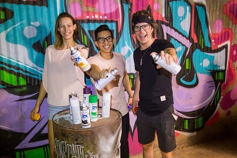 Experiência de pintura de grafite