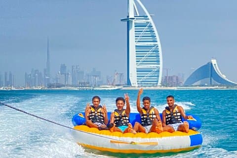 Private 60-min Group Tubing on Speedboat in Dubai