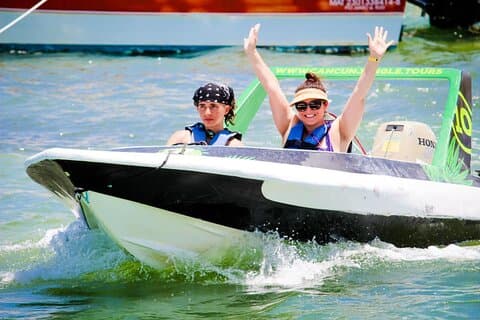 Excursão de Speedboat Compartilhado: Nichupté Lagoon & Mangrove Adventure