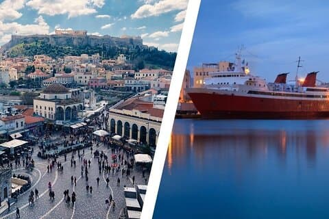 Transfert de départ de la ville d'Athènes au port du Pirée