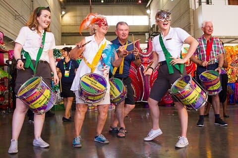 Karneval på Backstage Plus danse- og instrumentworkshops: Privat gruppepakke