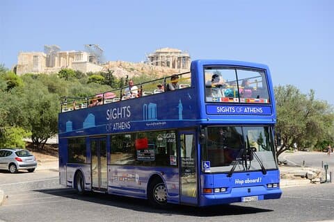 Billet combiné pour Athènes : croisière d'une journée complète et bus à arrêts multiples