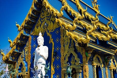 Chiang Mai à Temple blanc et bleu, Musée noir et triangle d'or