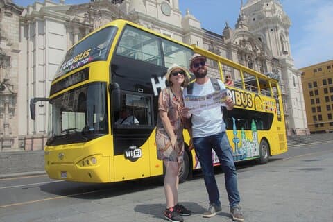 City Tour Panoramic Bus Departure from Larcomar