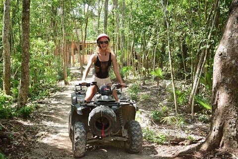ATV Single Zipline og Cenote Extreme Combo 3x1 fra Cancun