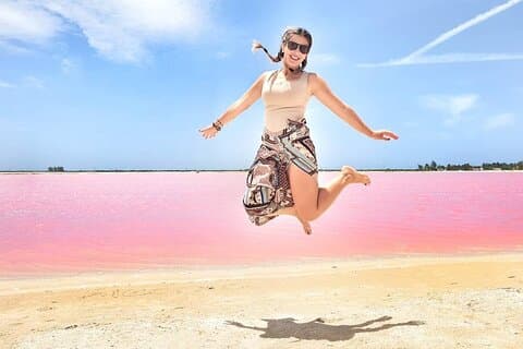 Las Coloradas Laghi Rosa e Río Lagartos Wildlife Tour