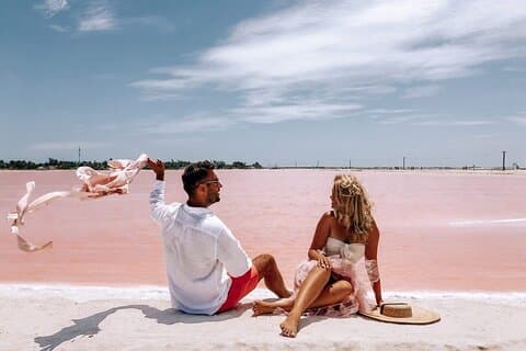 Rosa lagunerna Las Coloradas & Rio Lagartos Båttur från Tulum