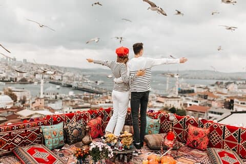 Istanbul, Hagia Sophia, Den blå moskeen, tur til Grand Bazaar