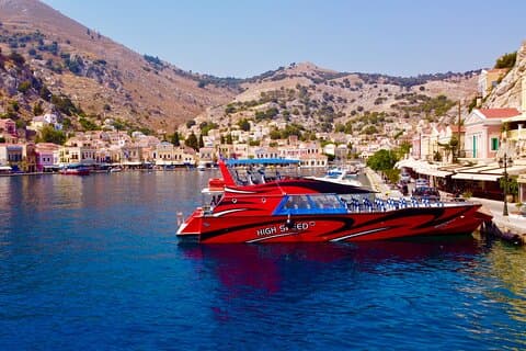 Symi Boat Tour from Kolymbia with Swimming Stop in St Georges Bay