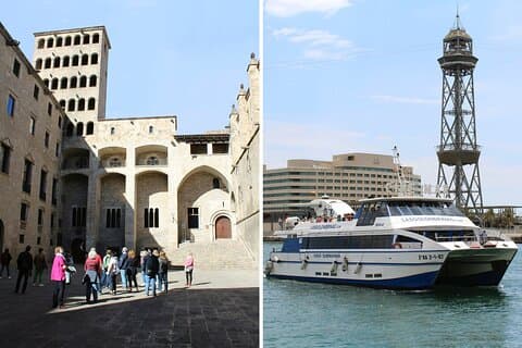 Barcelona walking tour Gothic Quarter and Ramblas+Boat trip