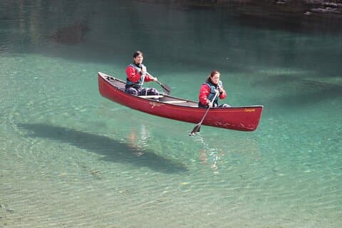Experience of clear kayaking, SUP and canoeing