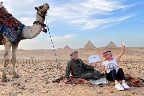 Giza Pyramid Solnedgang af Camel Activity