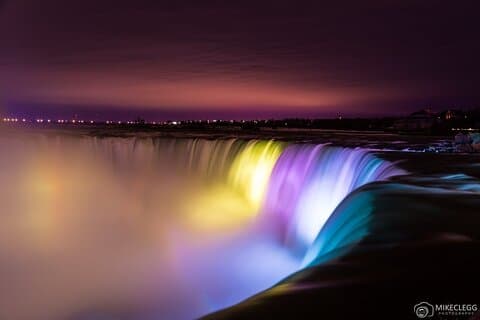 Visite à pied nocturne des chutes du Niagara