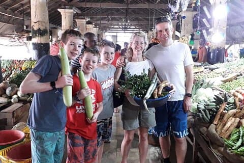 Sri Lanka Classe de cozinha com a avó