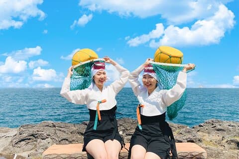 [Jeju] Privat fotoshoot med tradisjonelle perledykkere Haenyeo-kostyme