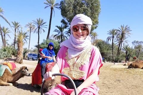 Giro in cammello di mezza giornata a Palmeraie da Marrakech
