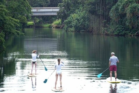 Historische Haleiwa Rainbow Bridge Stand Up Paddle (Anahulu-rivier)