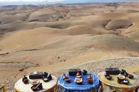 Agafay Desert middag och kameltur med solnedgång