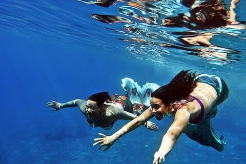 Sereia de meio dia e mergulho livre em Tenerife
