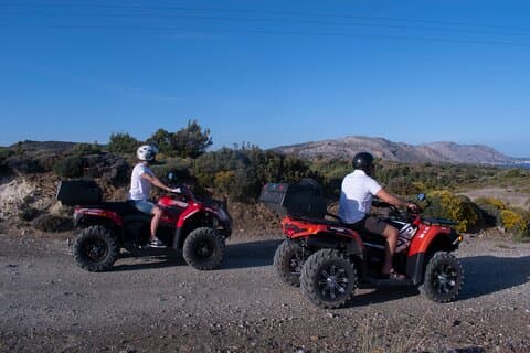 Rhodes ATV Quad Guided Off Road Tour 2 or 1 person on 1 Quad