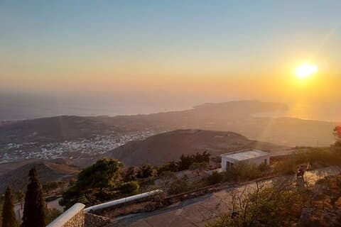 Santorin Coucher de soleil Acclamations et dîner