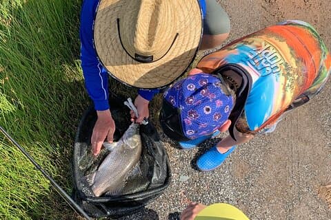 Hook-A-Barra Fishing and Farm Activity