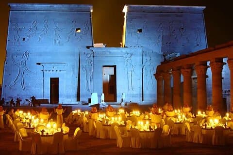 Sound and Light Show på Philae Temple