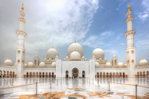 Abu Dhabi Tour-Sheik Zayed-moskeen, Emirates Palace med Louvre-museet
