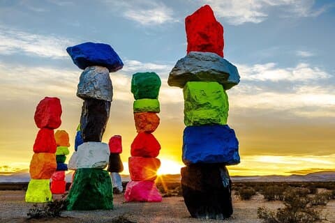 California Desert, Seven Magic Mountains och Las Vegas Sign