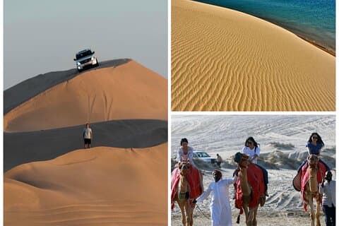 Desert Safari, Camel ride and Inland Sea Tour