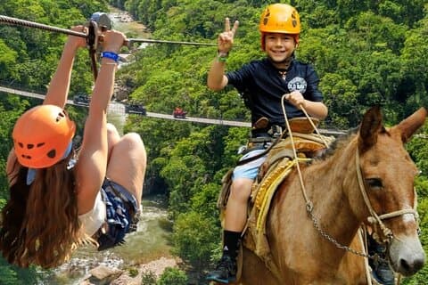 Puerto Vallarta Canopy Tour: Zip-linjer og mule ride på Sierra
