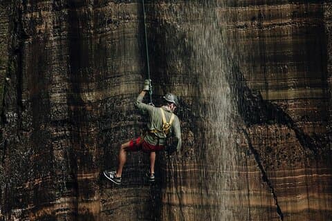 Best Rappel in Guatemala (45 mts. high waterfall near Antigua)