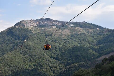 Flyv med Zipline Sicilien i San Mauro Castelverde