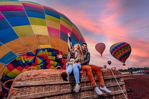 Ballonvlucht met of zonder Teotihuacan-tour van een halve dag
