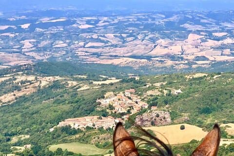 2-timers privat ridning med udsigt i Toscana