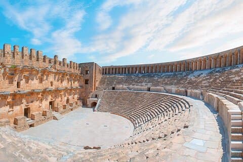 Perge Aspendos Aquaduct lato con cascata