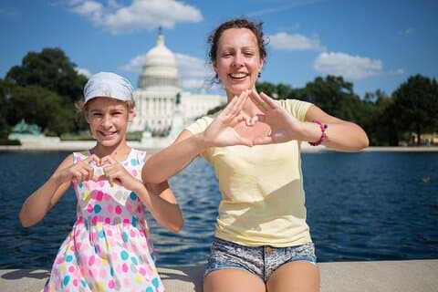 Visite à pied familiale du National Mall de Washington DC