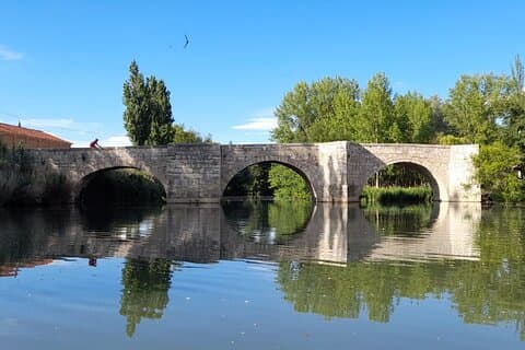 Dubbele kanotocht langs de rivier de Carrión in Husillos
