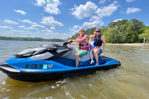 1.5 hour Jordan Lake Sea Doo Rental - up to 3 people/1 jetski