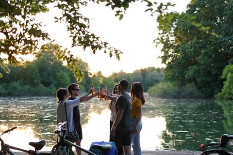 Milano du inte förväntar dig, cykeltur med picknick på sjön