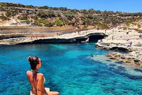 Intera giornata alla Grotta Azzurra, Marsaxlokk, Baia di Kalanka, Templi di Tarxien
