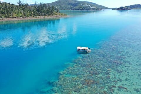 Recorrido en barco con fondo de cristal de Airlie Beach