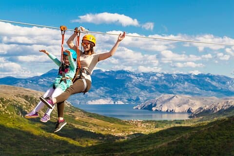 Zipline-Erlebnis Krk