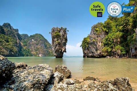 James Bond Island Canoagem 7 Point 5 Island por lancha de Phuket