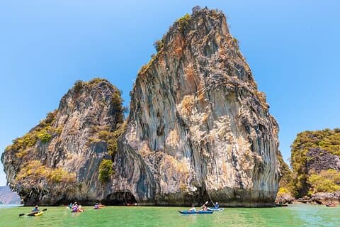 Phang Nga Bay og James Bond Island med kanosejlads med stor båd