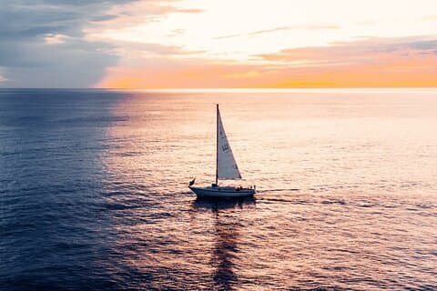 Sunset on a Sailing Boat in Gallipoli