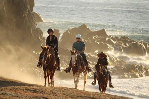 Balade à cheval sur l'océan Pacifique et le désert