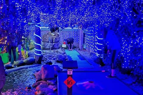 Minigolf med kaniner i Rotorua